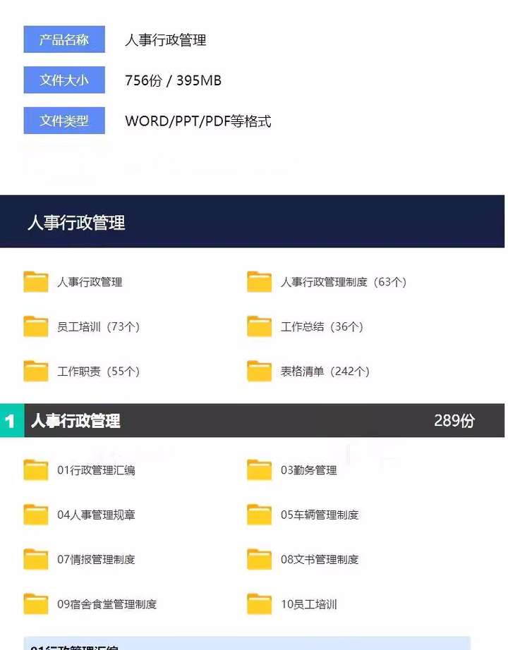 图片[2]-756份人事行政管理制度资料大全-工作职责表格清单员工培训工作总结电子资料文件【电商热销876】-暗冰资源网
