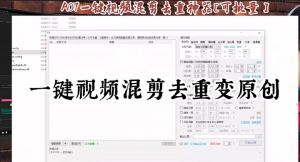 一键视频混剪去重神器[可批量】值得珍藏-欢迎访问本站