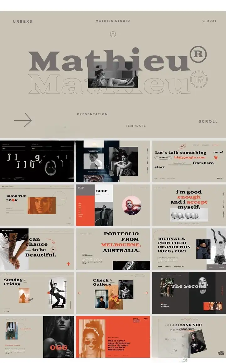 图片[5]-41套高级PPT模版素材-高级感作品集PPT模板 抽象艺术设计感排版求职面试活动汇报通用【电商热销698】-暗冰资源网