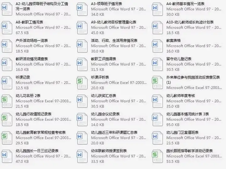 图片[7]-1200套幼儿园常用表格模板-幼儿园卫生保健后勤膳食安全管理幼儿测评家园联系表【电商热销806】-暗冰资源网