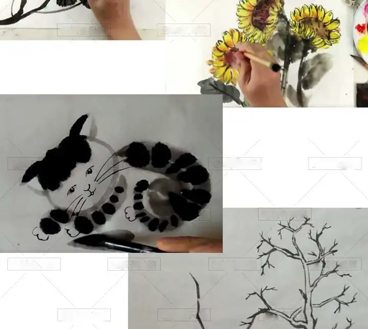 图片[4]-9套幼少儿童国画入门基础视频教程-创意美术课件ppt培训教案材电子版【电商热销651】-暗冰资源网