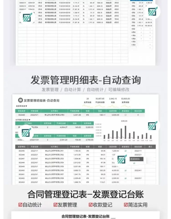 图片[9]-72套发票管理Excel模版-财务发票管理系统excel表格发票登记开票统计明细表【电商热销891】-暗冰资源网
