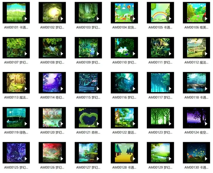 图片[10]-120款卡通森林背景视频-梦幻神秘卡通森林树儿童话剧表演出晚会仙境舞台LED背景视频素材【电商热销613】-暗冰资源网