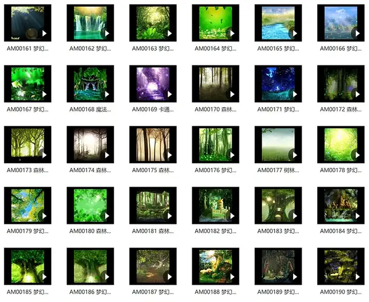 图片[12]-120款卡通森林背景视频-梦幻神秘卡通森林树儿童话剧表演出晚会仙境舞台LED背景视频素材【电商热销613】-暗冰资源网