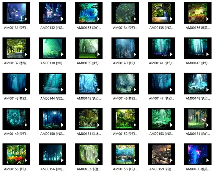 图片[11]-120款卡通森林背景视频-梦幻神秘卡通森林树儿童话剧表演出晚会仙境舞台LED背景视频素材【电商热销613】-暗冰资源网