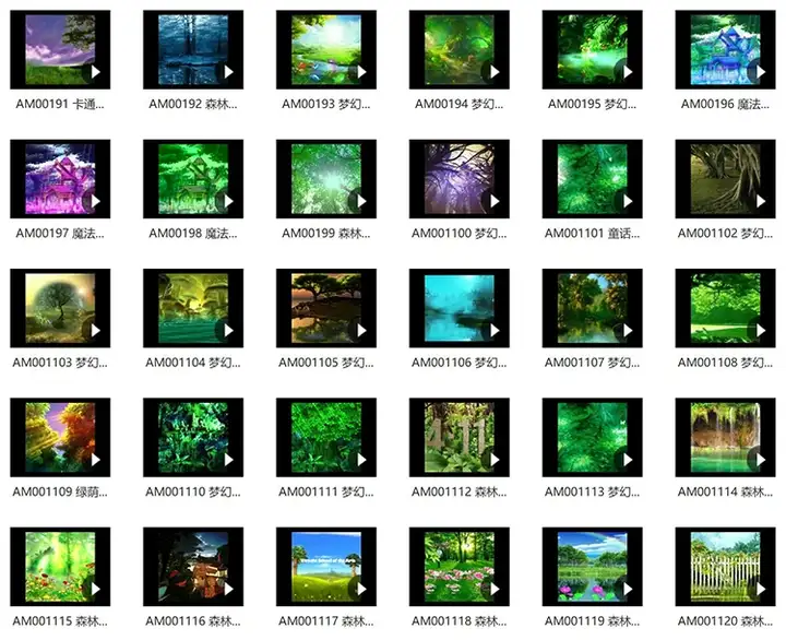 图片[13]-120款卡通森林背景视频-梦幻神秘卡通森林树儿童话剧表演出晚会仙境舞台LED背景视频素材【电商热销613】-暗冰资源网