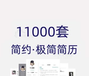 11000套简约简历模板-个人求职电子版word封面应届毕业生表格英文设计制作定制【电商热销620】-欢迎访问本站